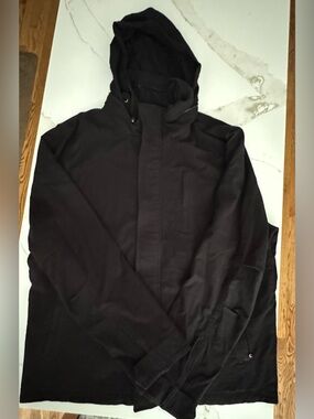 James Perse Black Hooded Jacket Size 4